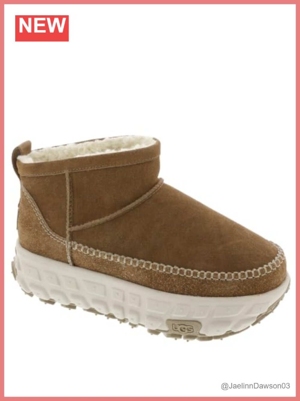 UGG Venture Daze Ultra Mini Platform Ankle Booties Suede Wool Lining
